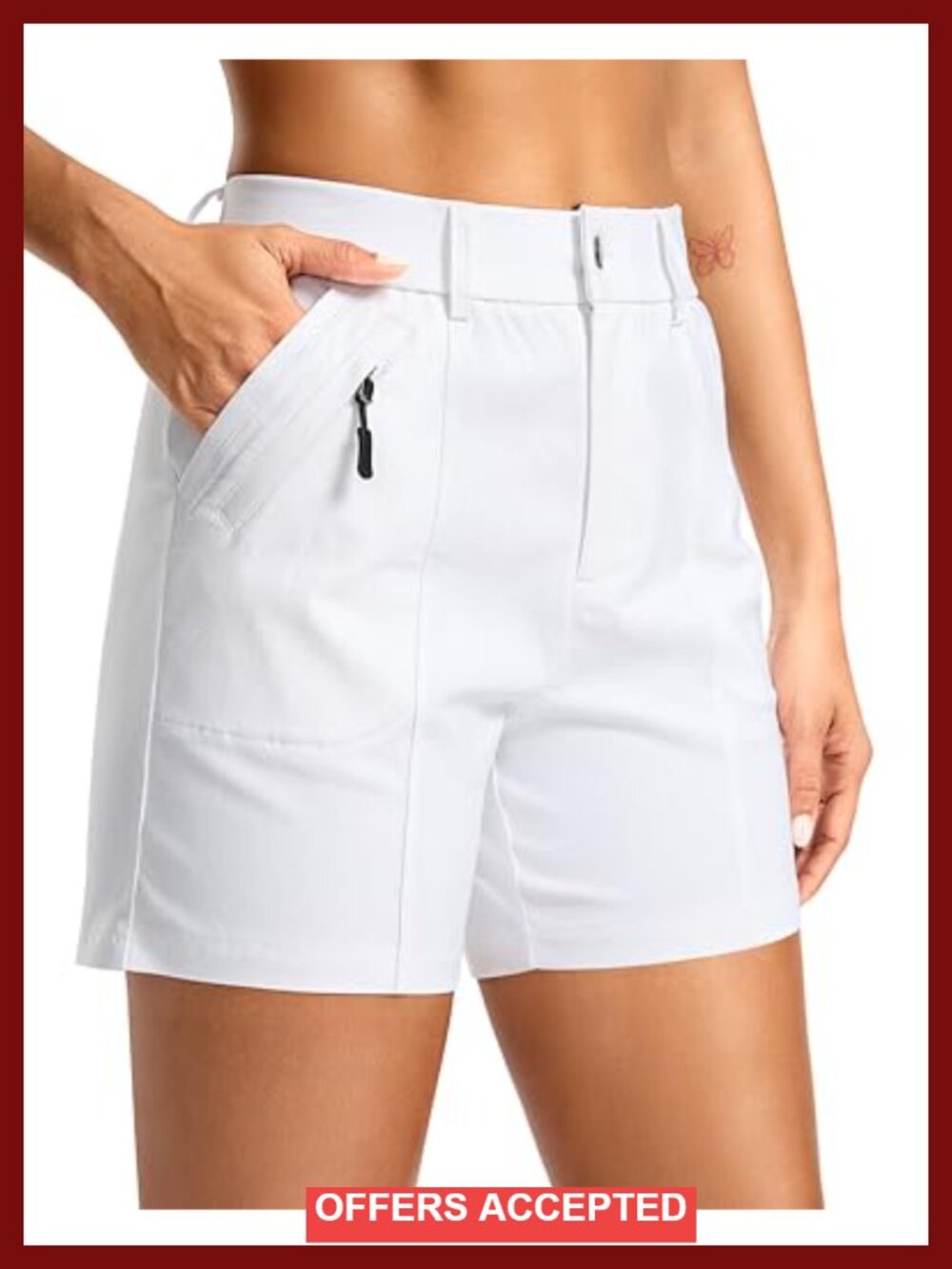 Quick Dry Hiking Golf Shorts with Pockets UPF 50+ Stretch Waist